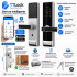 Serrure intelligente biomértique finition Argent TTLock Bluetooth – Empreinte, Code, Carte MIFARE – Mortaise 5050 