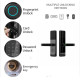 Serrure intelligente biomértique finition doré TTLock Bluetooth – Empreinte, Code, Carte MIFARE – Mortaise 5050 