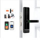 Serrure intelligente biomértique finition Black-black TTLock Bluetooth – Empreinte, Code, Carte MIFARE – Mortaise 5050 