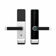 Serrure intelligente biomértique finition Argent TTLock Bluetooth – Empreinte, Code, Carte MIFARE – Mortaise 5050 