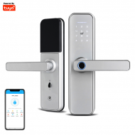 serrure de porte  intelligente étanche avec empreinte digitale X5TUYA_silver serrure de porte  intelligente étanche avec empreinte digitale X5TUYA_silver
