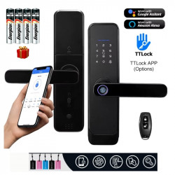 serrure intelligente biométrique à empreinte digitale , code , carte et application Ttlock bluetooth
