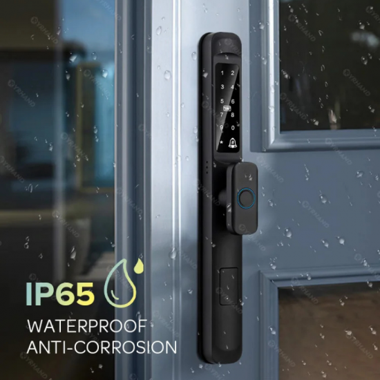 Serrure de porte intelligente biométrique, étanche, empreinte digitale extérieure, Tuya, WIFI pour porte en aluminium