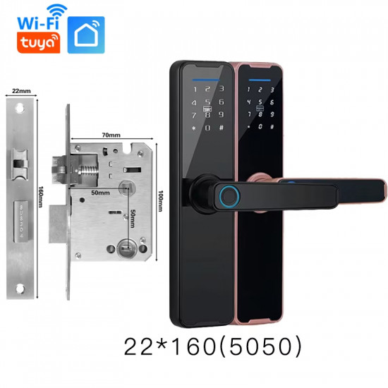 Serrure intelligente Tuya à empreintes digitales, verrou électronique de sécurité pour la maison, mot de passe, application à distance, verrouillage numérique Serrure intelligente Tuya à empreintes digitales, verrou électronique de sécurité pour la maison, mot de passe, application à distance, verrouillage numérique