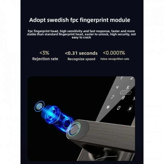 Serrure de porte Intelligente  biométrique haute qualité Sharp A3-B à reconnaissance faciale , empreinte et code