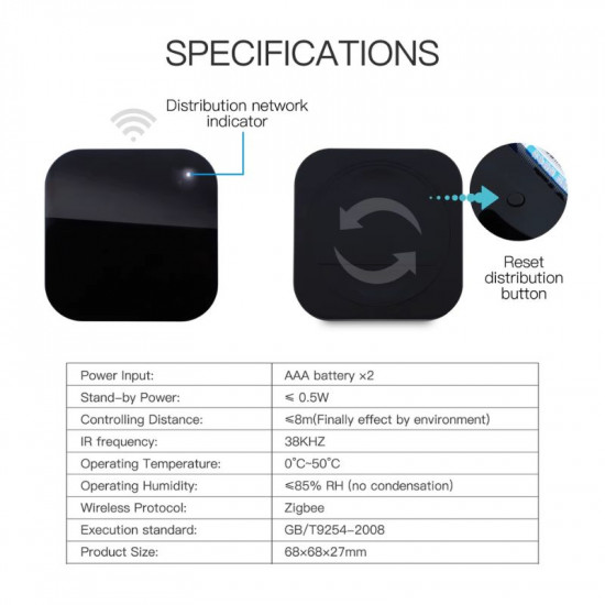 Télécommande uiverselle smart IR Zigbee  MOES UFO-R11