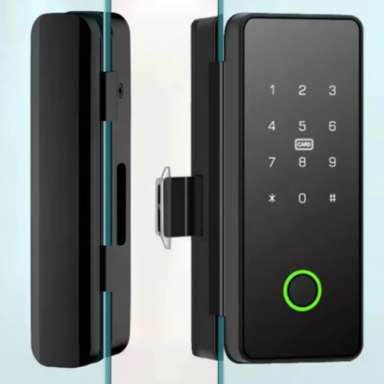 serrure de porte en verre électronique intelligente empreinte digitale mot de passe carte-clé électronique avec application Ttlock GL5T