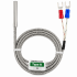 Sonde de température thermocouple Type K – Câble 1 mètres – Gaine métallique tressée