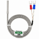 Sonde de température thermocouple Type K – Câble 2 mètres – Gaine métallique tressée