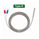 Sonde de température thermocouple Type K – Câble 2 mètres – Gaine métallique tressée