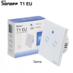 Sonoff T1 EU  2 Gang Wifi Smart Switch Smart Home Automation 433MHZ Touch/WiFi/ RF/APP Remote Switch Support Alexa google home