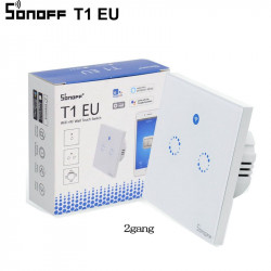 SONOFF T1 2 VOIES EU INTERRUPTEUR WIFI TACTILE SONOFF T1 2 VOIES EU INTERRUPTEUR WIFI TACTILE