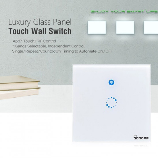 SONOFF T1 EU 1 VOIE INTERRUPTEUR TACTILE WIFI INTELLIGENT SONOFF T1 EU 1 VOIE INTERRUPTEUR TACTILE WIFI INTELLIGENT