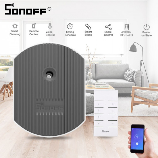 SONOFF D1 Wifi Smart Dimmer Switch DIY Smart Home EWeLink APP Voice RM433 RF Remote Work With Alexa Google Home SONOFF D1 Wifi Smart Dimmer Switch DIY Smart Home EWeLink APP Voice RM433 RF Remote Work With Alexa Google Home