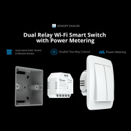 Module de contrôle à distance wifi double sortie et volet Sonoff dual R3 lite compatible Ewelink et alexa