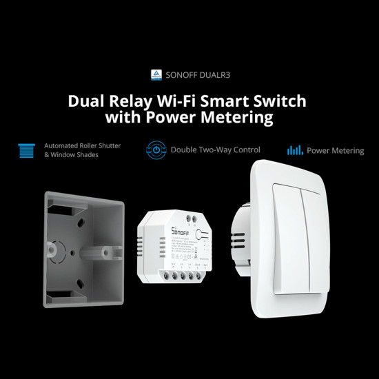 SONOFF DualR3 – INTERUPTEUR  INTELLIGENT  POUR RIDEAUX 