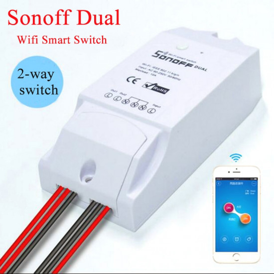 SONOFF DUAL 2 CHANNEL WIFI WIRELESS SWITCH SMART HOME SONOFF DUAL 2 CHANNEL WIFI WIRELESS SWITCH SMART HOME
