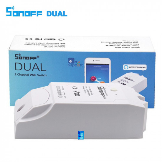 SONOFF DUAL 2 CHANNEL WIFI WIRELESS SWITCH SMART HOME SONOFF DUAL 2 CHANNEL WIFI WIRELESS SWITCH SMART HOME
