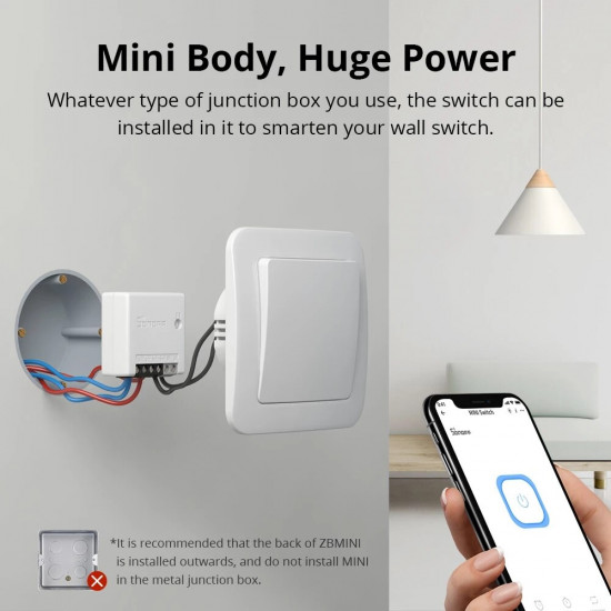 SONOFF ZBMINI Zigbee 3.0 Two Way Mini Smart Switch SONOFF ZBMINI Zigbee 3.0 Two Way Mini Smart Switch
