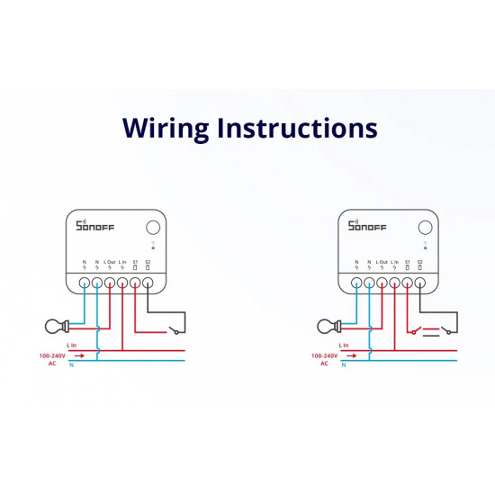 Mini switch wifi SONOFF MINI R4 application Ewelink compatible Alexa et GoogleHome