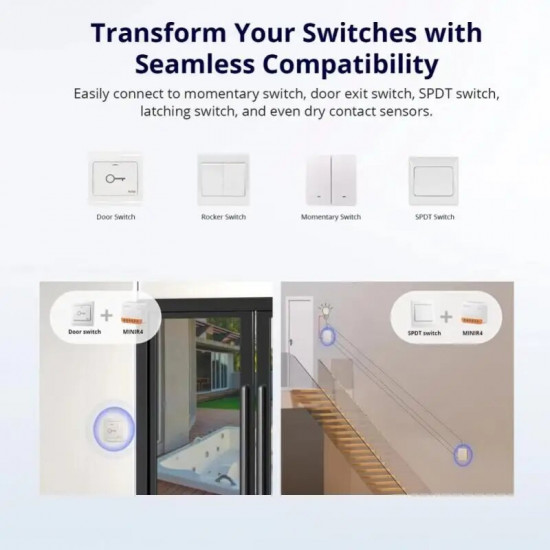 Mini switch wifi SONOFF MINI R4 application Ewelink compatible Alexa et GoogleHome