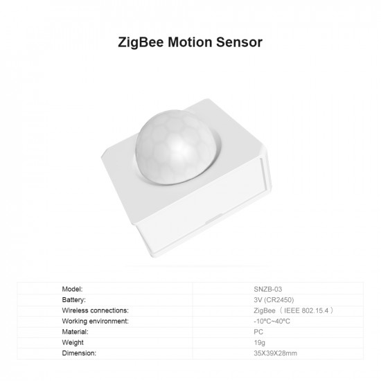 Détecteur de mouvement ZIGBEE Sonoff SZNB-03