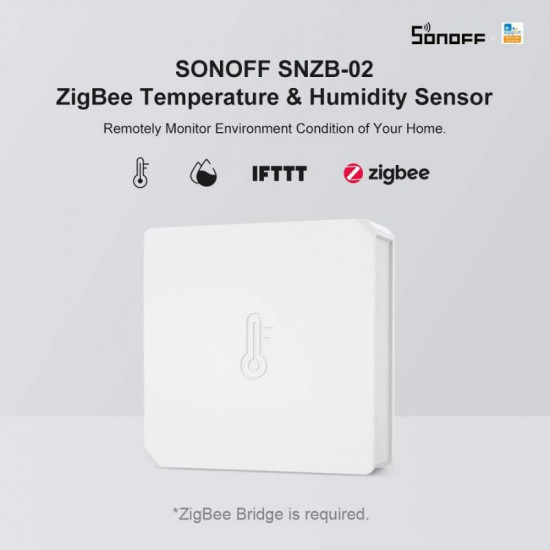 Capteur de température et d'humidité hygromètre intélligent Zigbee sont SNZB-02 Capteur de température et d'humidité hygromètre intélligent Zigbee sont SNZB-02