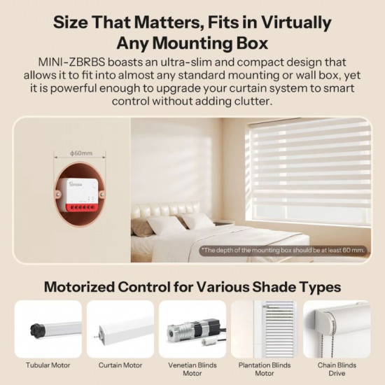 Mini switch recepteur Zigbee Pour volet roulant SONOFF MINI-ZBRBS compatible Ewelink Mini switch recepteur Zigbee Pour volet roulant SONOFF MINI-ZBRBS compatible Ewelink