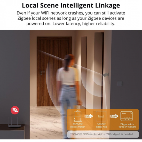 Détecteur de Mouvement PIR ZigBee SONOFF SNZB-03P compatible Ewelink , alexa , googleHome