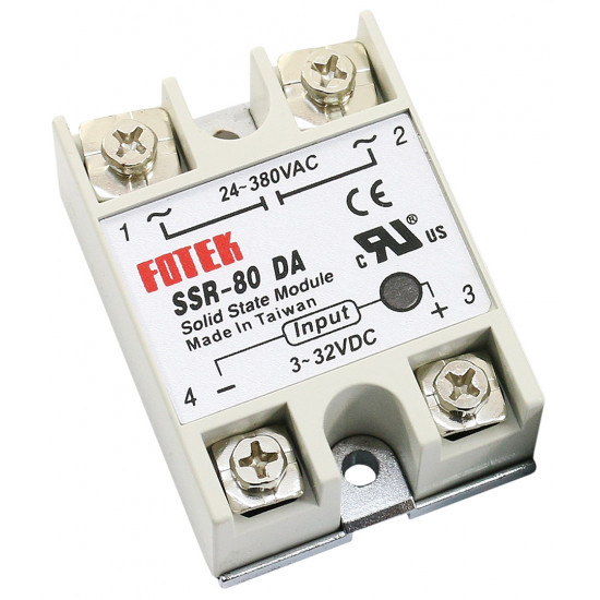 SSR-80DA MODULE DE RELAIS À SEMI-CONDUCTEURS 80A 3-32V DC 24-380V