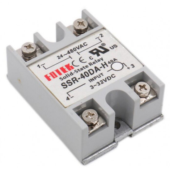 SSR-40DA SOLID STATE RELAY MODULE 40A 3-32V DC 24-380V SSR-40DA SOLID STATE RELAY MODULE 40A 3-32V DC 24-380V