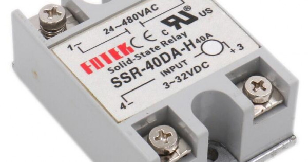 Relais D'état Monophasé AC Ssr-40Da, Entrée 40A, Sortie 3-32V, 24-380V