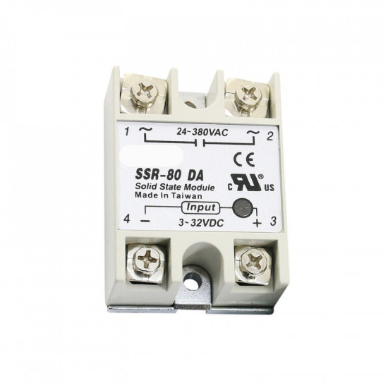 SSR-80DA MODULE DE RELAIS À SEMI-CONDUCTEURS 80A 3-32V DC 24-380V