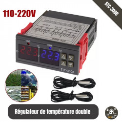 Régulateur de température Double sonde Double sortie relais KETOTEK STC 3008 Régulateur de température Double sonde Double sortie relais KETOTEK STC 3008
