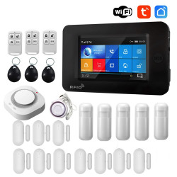 Système d'alarme de sécurité domestique sans fil intelligent wifi-gsm-RFID avec application tuya Système d'alarme de sécurité domestique sans fil intelligent wifi-gsm-RFID avec application tuya