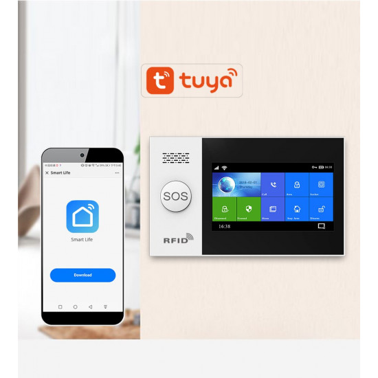 Tuya PGST PG-107 wireless wifi GSM 3G home security alarm system compatible Alexa and google home Tuya PGST PG-107 wireless wifi GSM 3G home security alarm system compatible Alexa and google home
