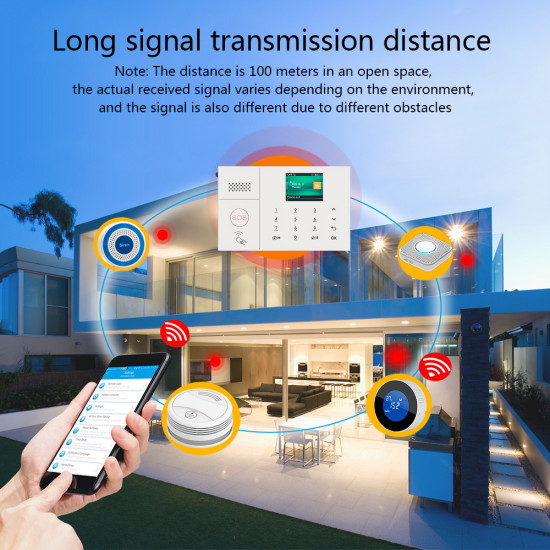 Kit Système d'alarme de sécurité domestique wifi GSM 4G Application tuya compatible Alexa et googleHome Avec sirène éxtérieure 