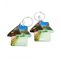 Porte-clés époxy RFID 125Khz T5577 Forme maison Porte-clés époxy RFID 125Khz T5577 Forme maison