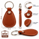 Porte-Clés RFID 125 kHz en Cuir Marron – Badge de Contrôle d’Accès