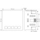 Compteur intégré analyseur réseau AC de : tension, fréquence, P, Q, S, PF, CosPhi, interface RS485 TENSE TPM-04 SH