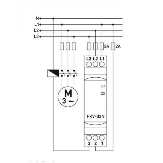 Relais de protection d'ordre de phases Sans neutre  TENSE FKV-03N