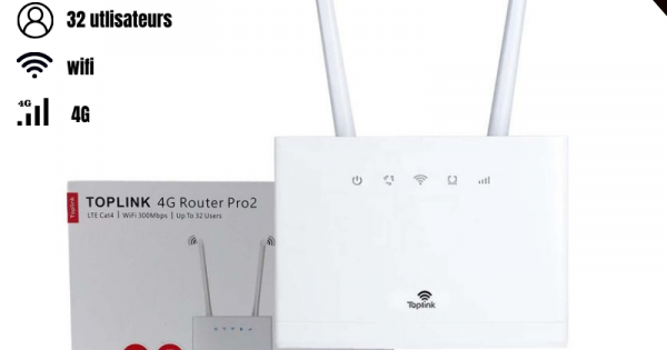 routeur 4g modem lte sans fil 450mbps wifi toplink pro 2