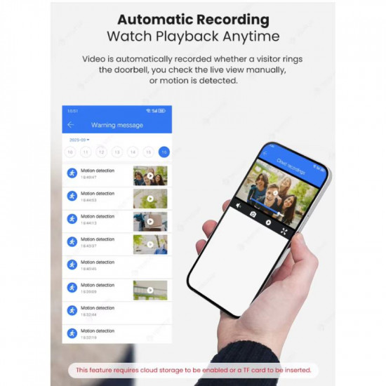 Sonnette vidéo Doorbell WIFI 2.4G 1080P TTLOCK DB-2