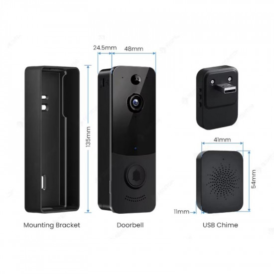 Sonnette vidéo Doorbell WIFI 2.4G 1080P TTLOCK DB-2