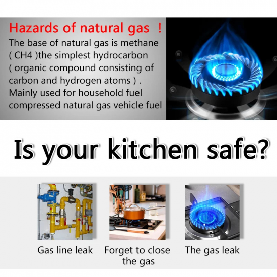 Détecteur de fuite de gaz naturel WiFi Tuya avec fonction température et ecran LCD Détecteur de fuite de gaz naturel WiFi Tuya avec fonction température et ecran LCD