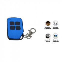 Télécommande colorée à 4 boutons D4 433,92 MHz Pour recepteur garage RF vauxtec bleue