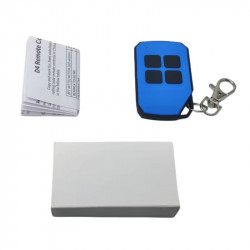 Télécommande colorée à 4 boutons D4 433,92 MHz Pour recepteur garage RF vauxtec bleue