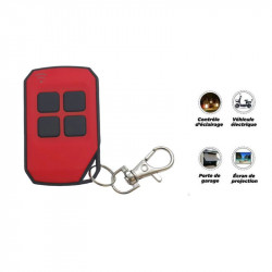 Télécommande colorée à 4 boutons D4 433,92 MHz Pour recepteur garage RF vauxtec Rouge