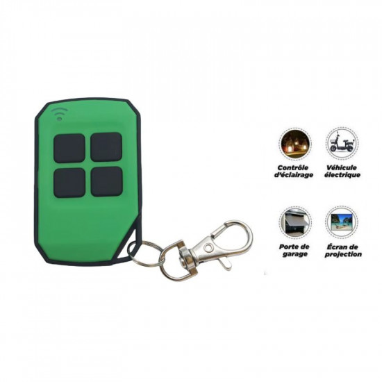 Télécommande colorée à 4 boutons D4 433,92 MHz Pour recepteur garage RF vauxtec Vert