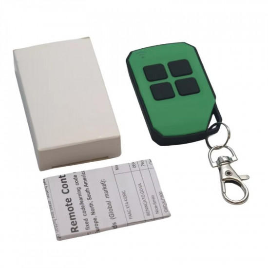 Télécommande colorée à 4 boutons D4 433,92 MHz Pour recepteur garage RF vauxtec Vert
